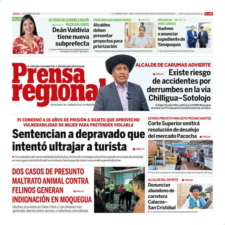 La Prensa Regional – Sábado 24 de enero de 2026