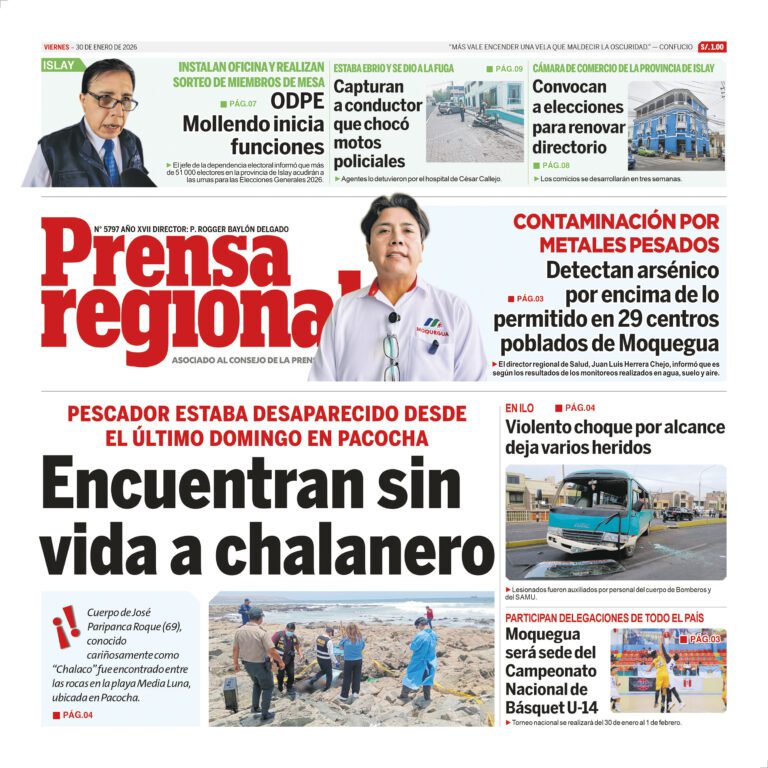 La Prensa Regional – Viernes 30 de enero de 2026