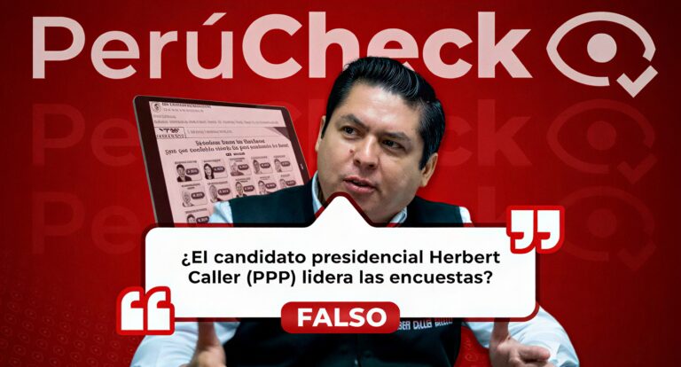 ¿El candidato presidencial Herbert Caller lidera las encuestas? No, es falsa la encuesta atribuida a Shadday