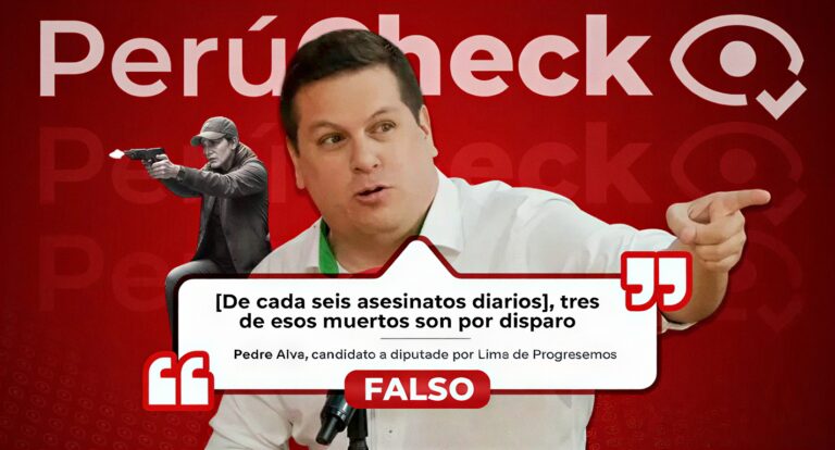 La mitad de los asesinatos en el Perú se comete con armas de fuego. ¿Es cierto lo que afirmó el candidato Pedro Alva?