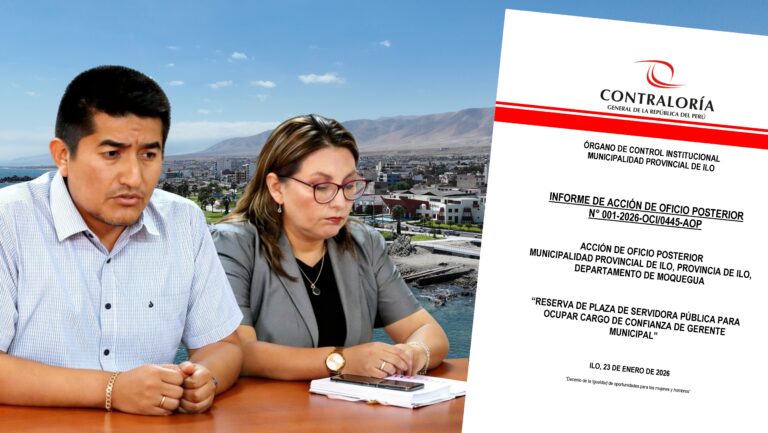 Caso gerenta municipal: Informe de Contraloría refuerza investigación penal contra alcalde de Ilo
