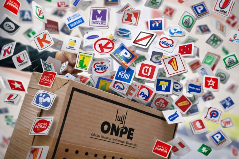 Los símbolos de los partidos políticos postulantes