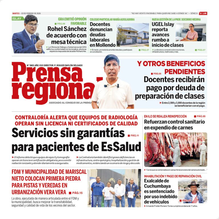 La Prensa Regional – Martes 03 de febrero de 2026