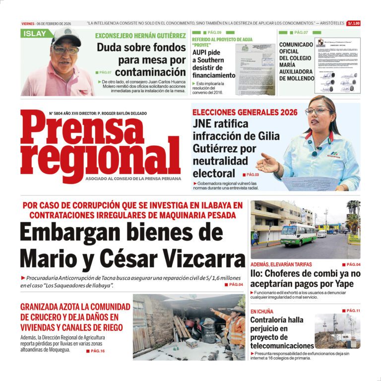 La Prensa Regional – Viernes 06 de febrero de 2026