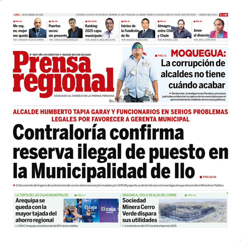 La Prensa Regional – Lunes 09 de febrero de 2026