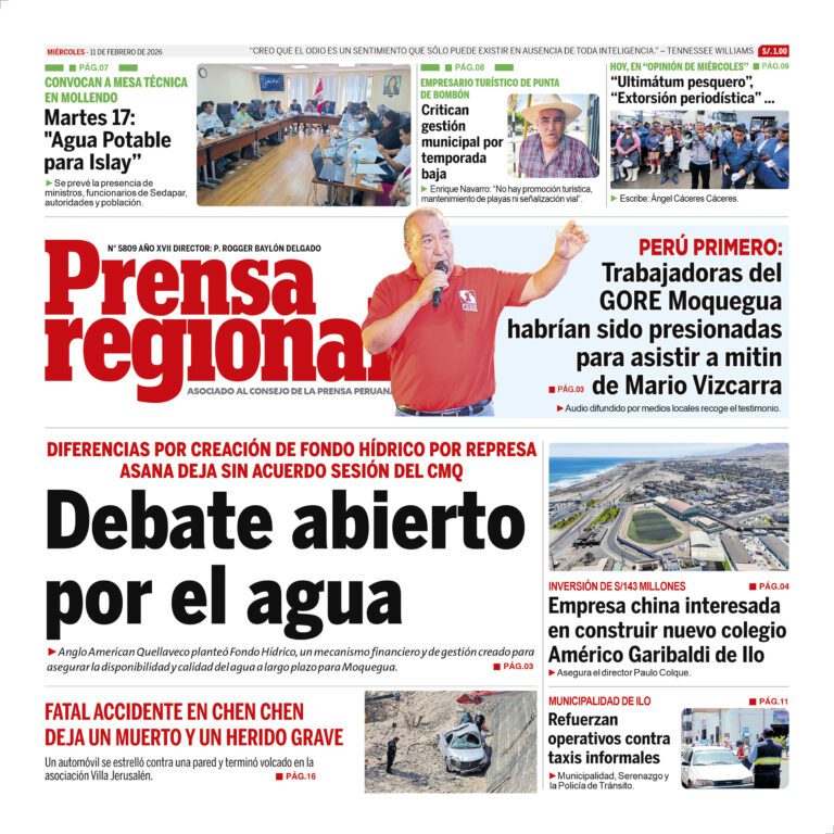La Prensa Regional – Miércoles 11 de febrero de 2026