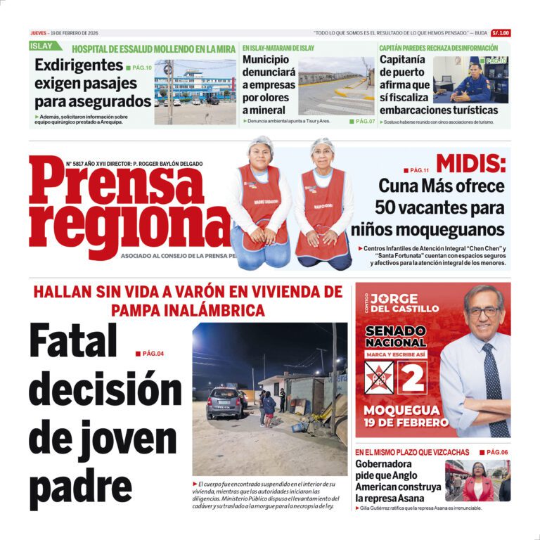 La Prensa Regional – Jueves 19 de febrero de 2026
