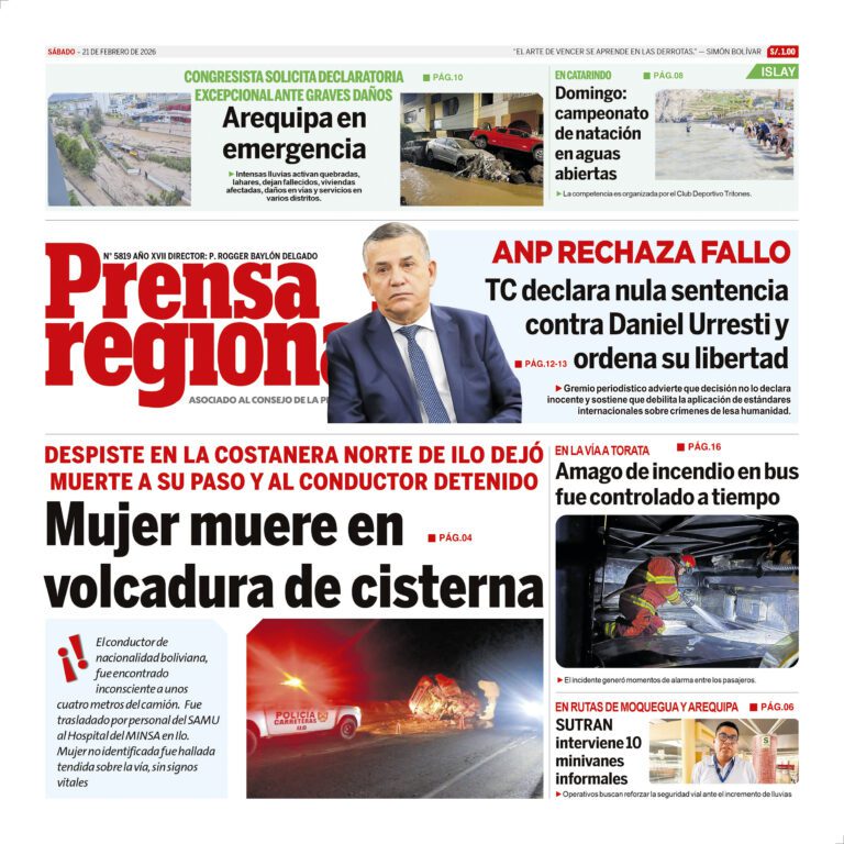 La Prensa Regional – Sábado 21 de febrero de 2026