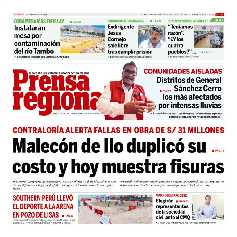 La Prensa Regional – Miércoles 25 de febrero de 2026