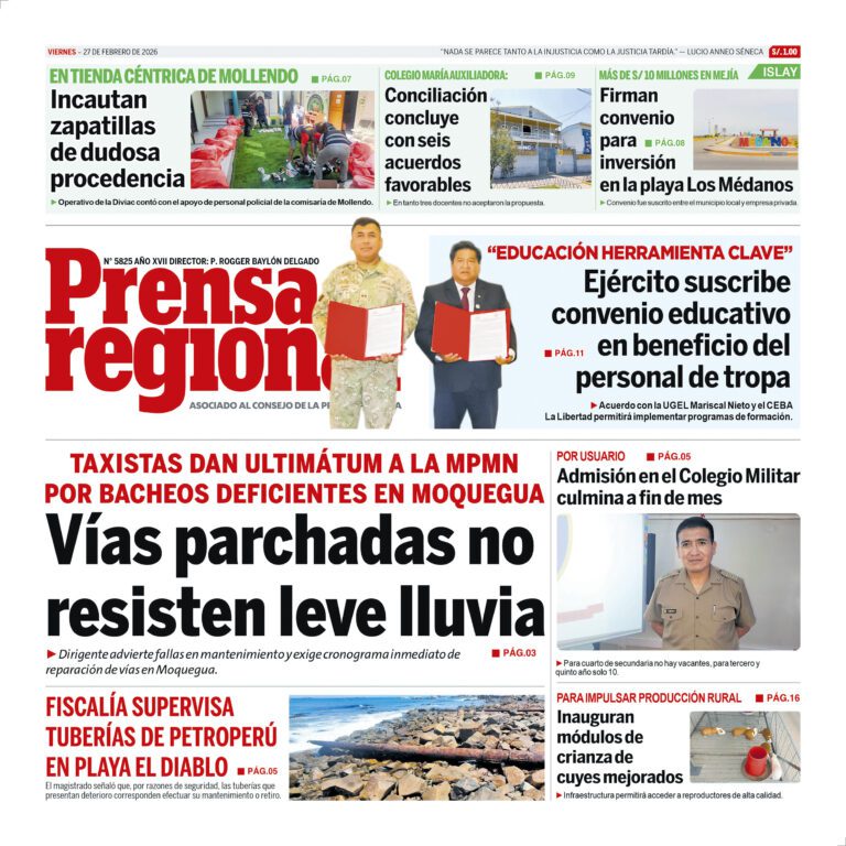 La Prensa Regional – Viernes 27 de febrero de 2026