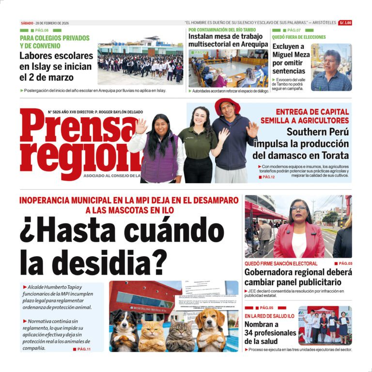 La Prensa Regional – Sábado 28 de febrero de 2026
