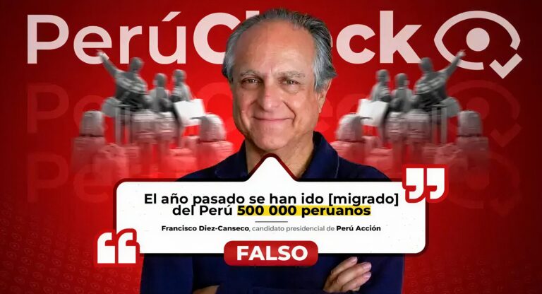 Es falso que en 2025 se haya ido del país medio millón de peruanos, como indicó el candidato Francisco Diez-Canseco