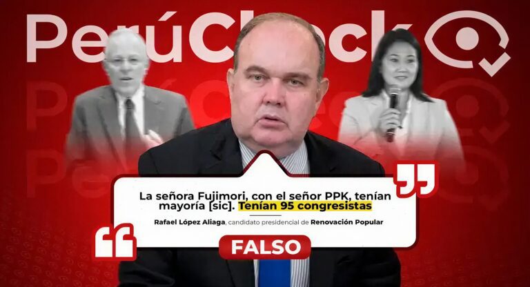 Es falsa la afirmación de Rafael López Aliaga sobre la cantidad de fujimoristas en el Congreso de 2016