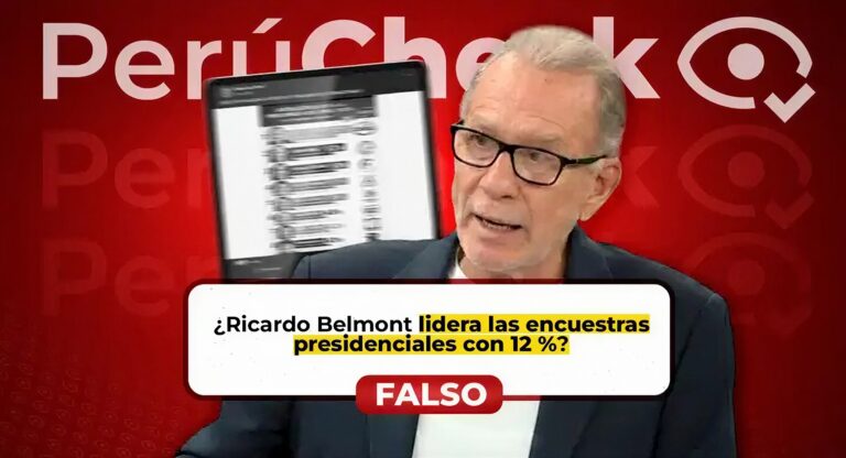 ¿Ricardo Belmont primero según Datum? La supuesta encuesta es falsa
