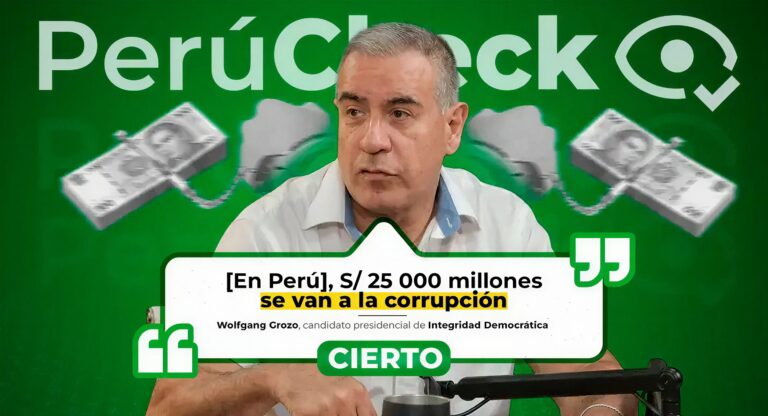 Sí, alrededor de S/ 25,000 millones de soles se van a la corrupción, como afirmó el candidato Wolfgang Grozo