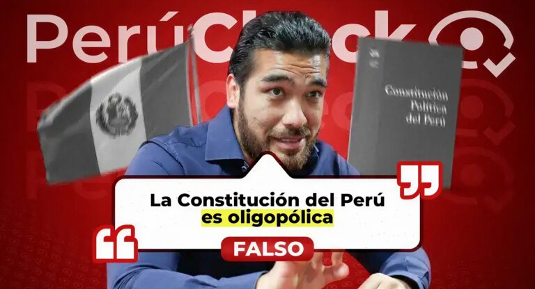 La Constitución peruana no es “oligopólica”, como afirmó el candidato presidencial Álvaro Paz de la Barra