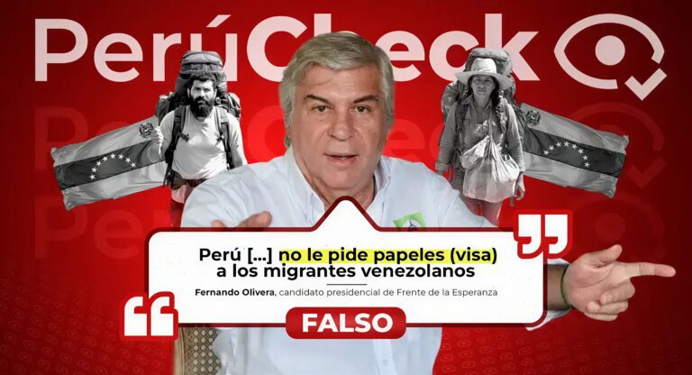 Los venezolanos sí necesitan visa para ingresar al Perú, contrario a lo que afirmó el candidato presidencial Fernando Olivera