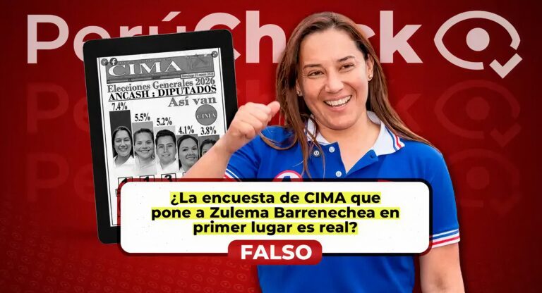 Una encuesta manipulada de CIMA coloca a Zulema Barrenechea en primer lugar en Áncash