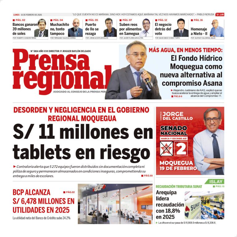La Prensa Regional – Lunes 16 de febrero de 2026