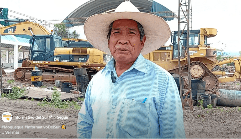 Regidor de Torata advierte deficiencias en resguardo y mantenimiento de maquinaria municipal