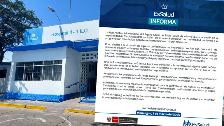 EsSalud contradice a su propio cuerpo médico: hablan de “normalidad” en cardiología mientras memorial advierte vacío asistencial