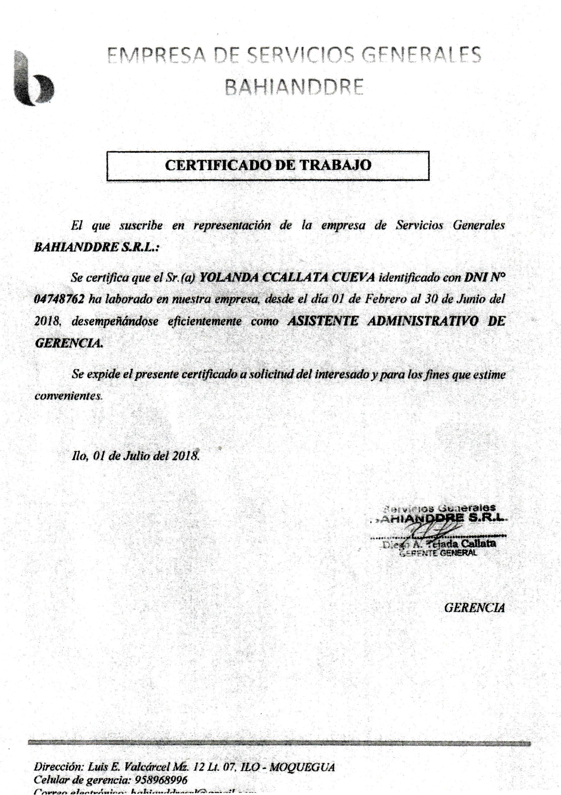 ¿Guerra sucia o favores políticos con recursos del Estado? 3 Contratacion Yolanda Callata Inf. 02 16032026 4 Certificado hijo scaled La Prensa Regional