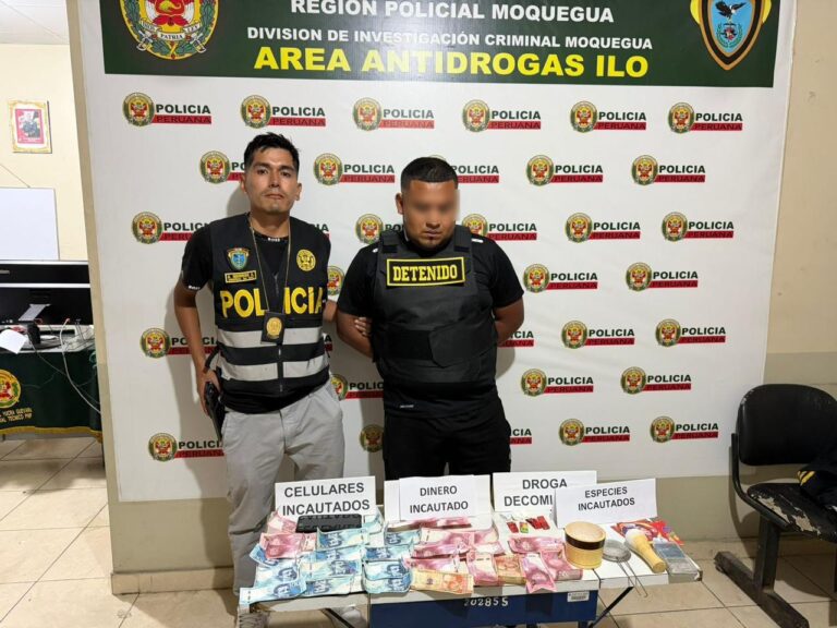 Ilo: Detienen a sujeto por presunto tráfico ilícito de drogas