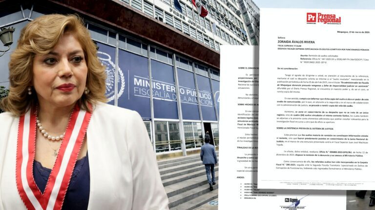 Fiscal Zoraida Ávalos pidió un audio y Prensa Regional entregó cuatro sobre presunta corrupción en fiscalía de Moquegua
