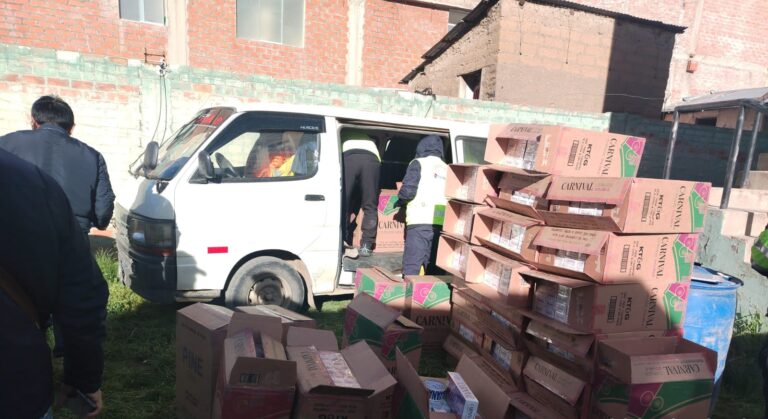 Medio millón de soles en cigarrillos de contrabando incautados en Ichuña