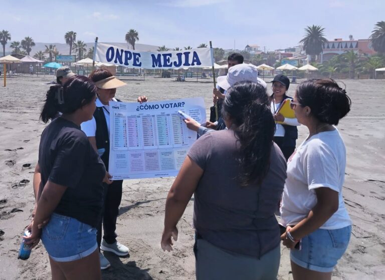 ODPE Mollendo refuerza orientación sobre cómo marcar la cédula de sufragio