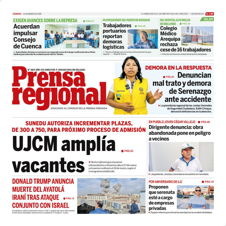 La Prensa Regional – Domingo 01 de marzo de 2026