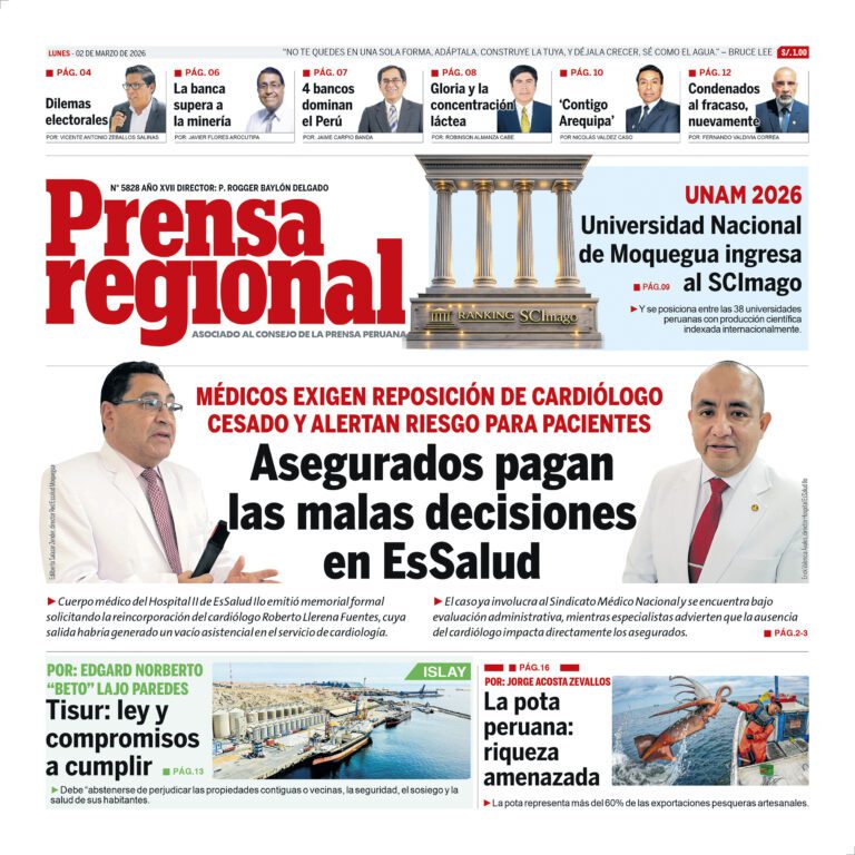 La Prensa Regional – Lunes 02 de marzo de 2026