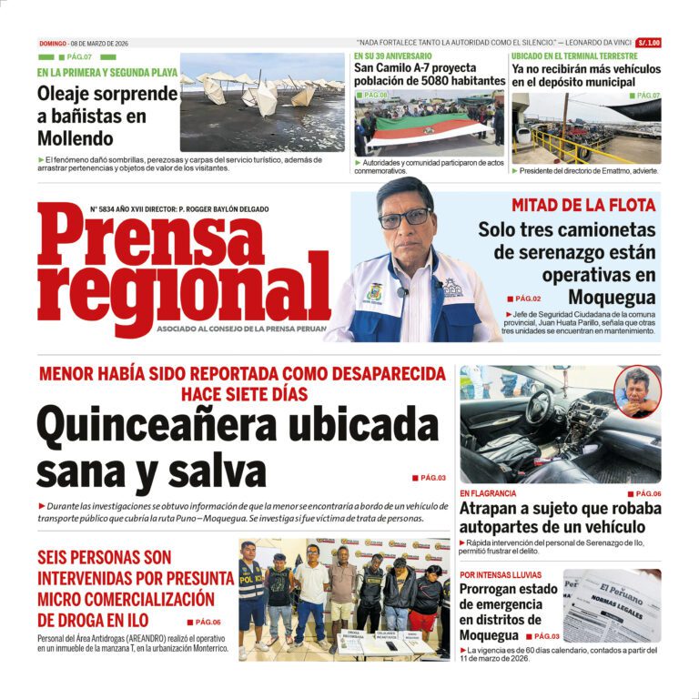 La Prensa Regional – Domingo 08 de marzo de 2026