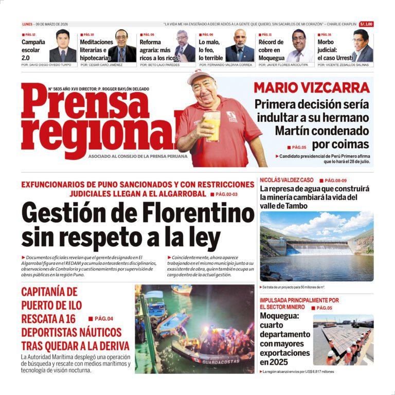La Prensa Regional – Lunes 09 de marzo de 2026