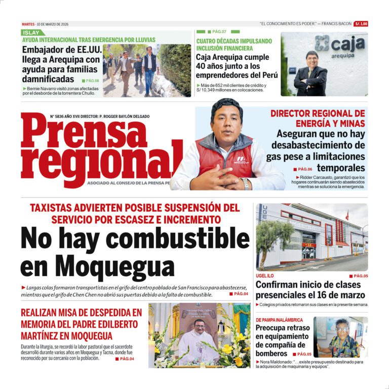 La Prensa Regional – Martes 10 de marzo de 2026