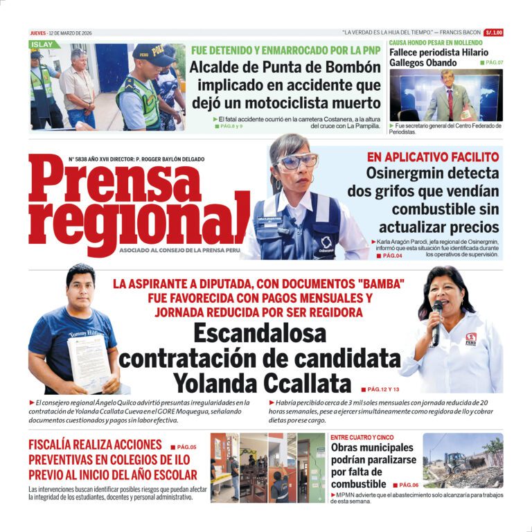 La Prensa Regional – Jueves 12 marzo de 2026