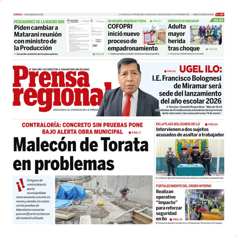 La Prensa Regional – Domingo 15 de marzo de 2026