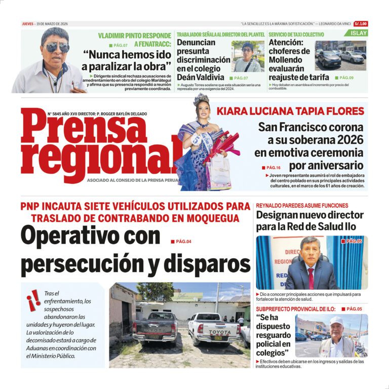 La Prensa Regional – Jueves 19 marzo de 2026