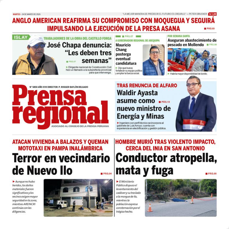 La Prensa Regional – Martes 24 de marzo de 2026