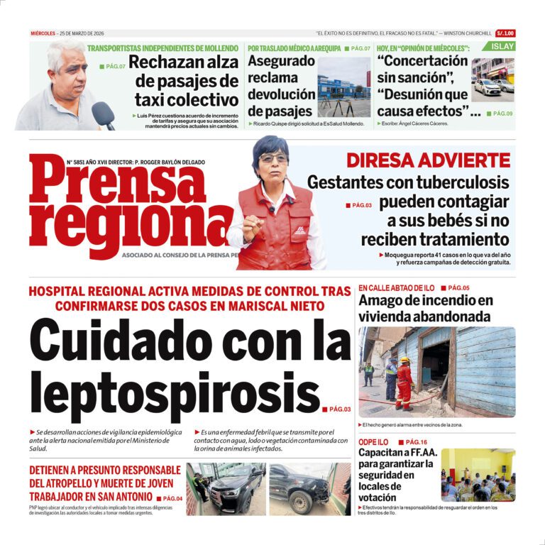 La Prensa Regional – Miércoles 25 de marzo de 2026