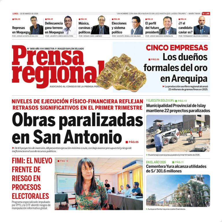 La Prensa Regional – Lunes 30 de marzo de 2026