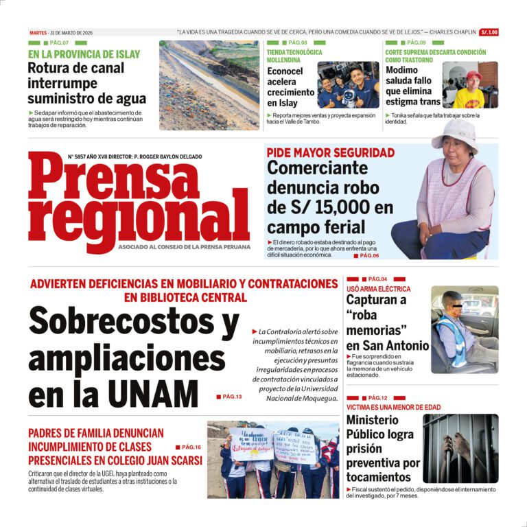 La Prensa Regional – Martes 31 de marzo de 2026
