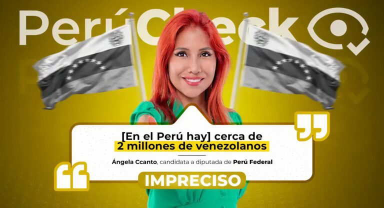 Candidata Ángela Ccanto afirmó que en Perú hay “cerca de 2 millones de venezolanos”, pero no son tantos