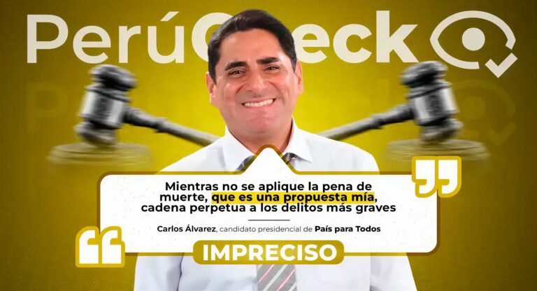 Es impreciso que la pena de muerte sea una propuesta del candidato Carlos Álvarez