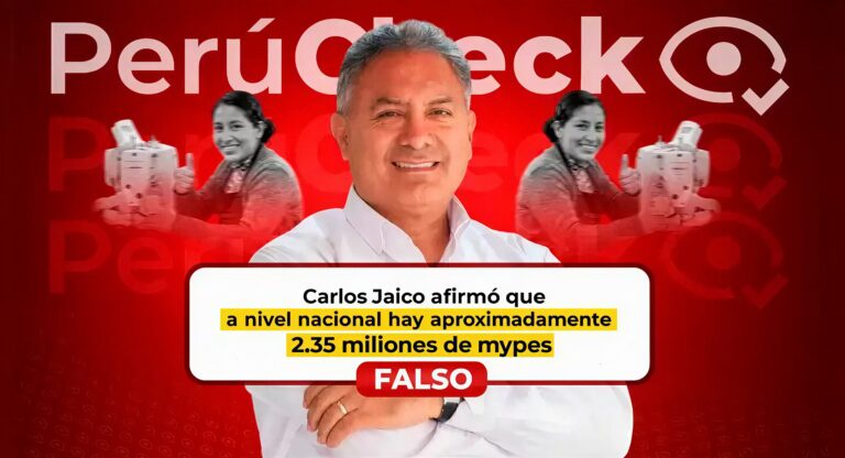 El candidato presidencial Carlos Jaico dijo que hay 2.35 millones de mypes, pero no es así