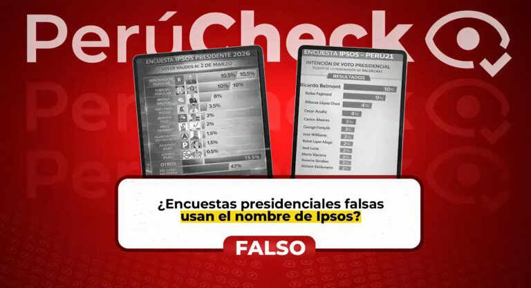 Ipsos Perú: encuestas falsas circulan en redes sociales, usan el nombre la encuestadora y alteran resultados