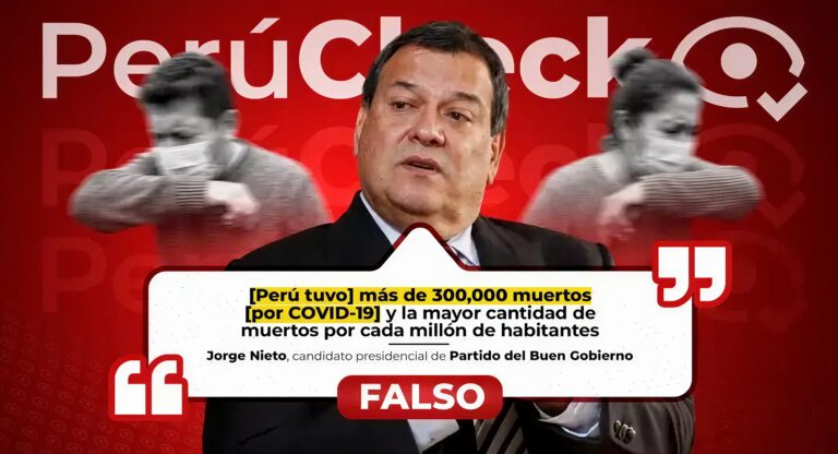 No fueron 300,000 los muertos que dejó la pandemia del Covid-19, como dijo el candidato Jorge Nieto