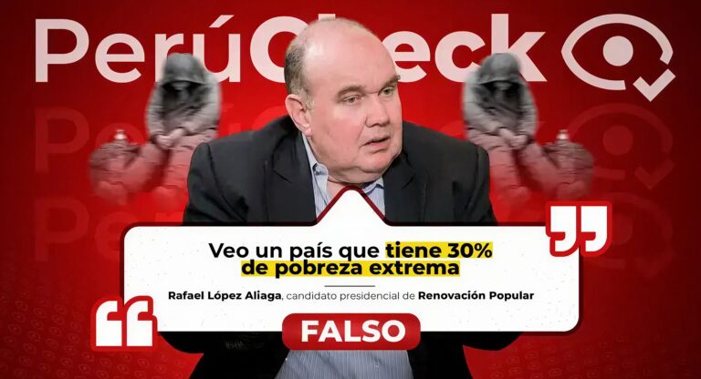 ¿La pobreza extrema alcanza al 30% de los peruanos? Es falsa la afirmación del candidato Rafael López Aliaga