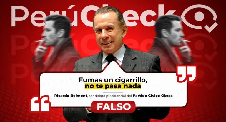 ¿Fumar un cigarrillo no tiene efectos en la salud, como indicó el candidato Ricardo Belmont?