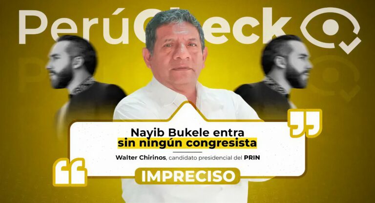 Es impreciso que Bukele llegara al poder sin congresistas, como afirmó Walter Chirinos